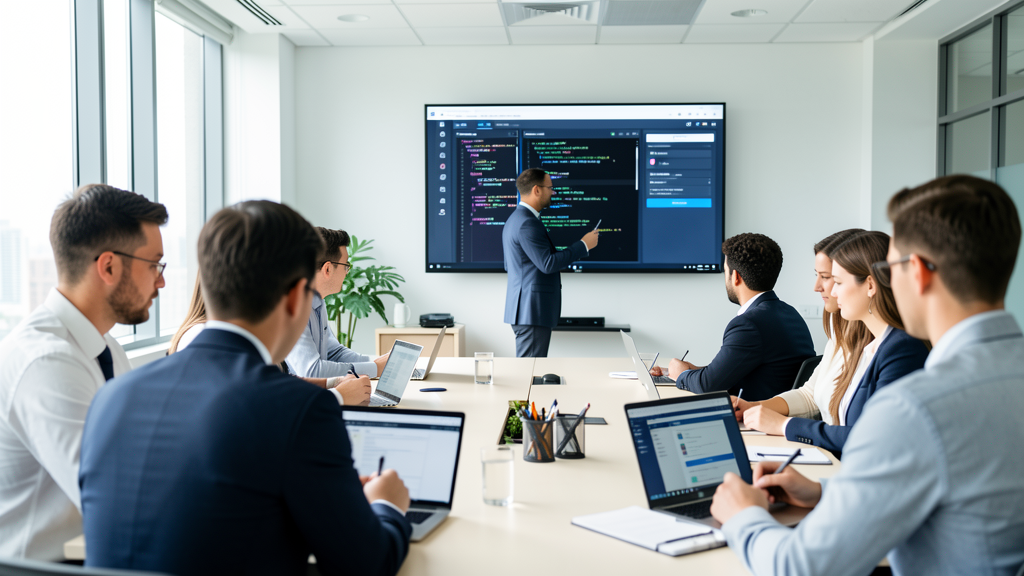 Corporate AI training session